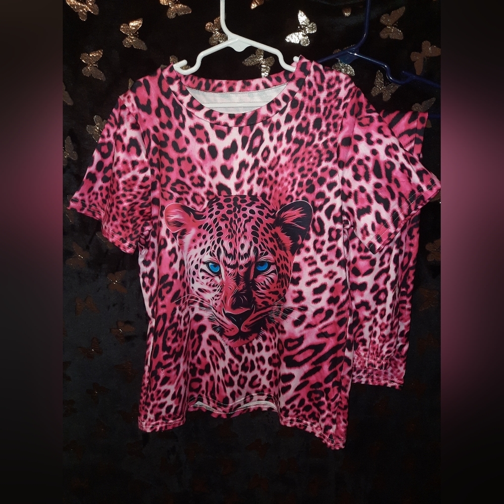Kid Leopard Print 2 piece Outfit
